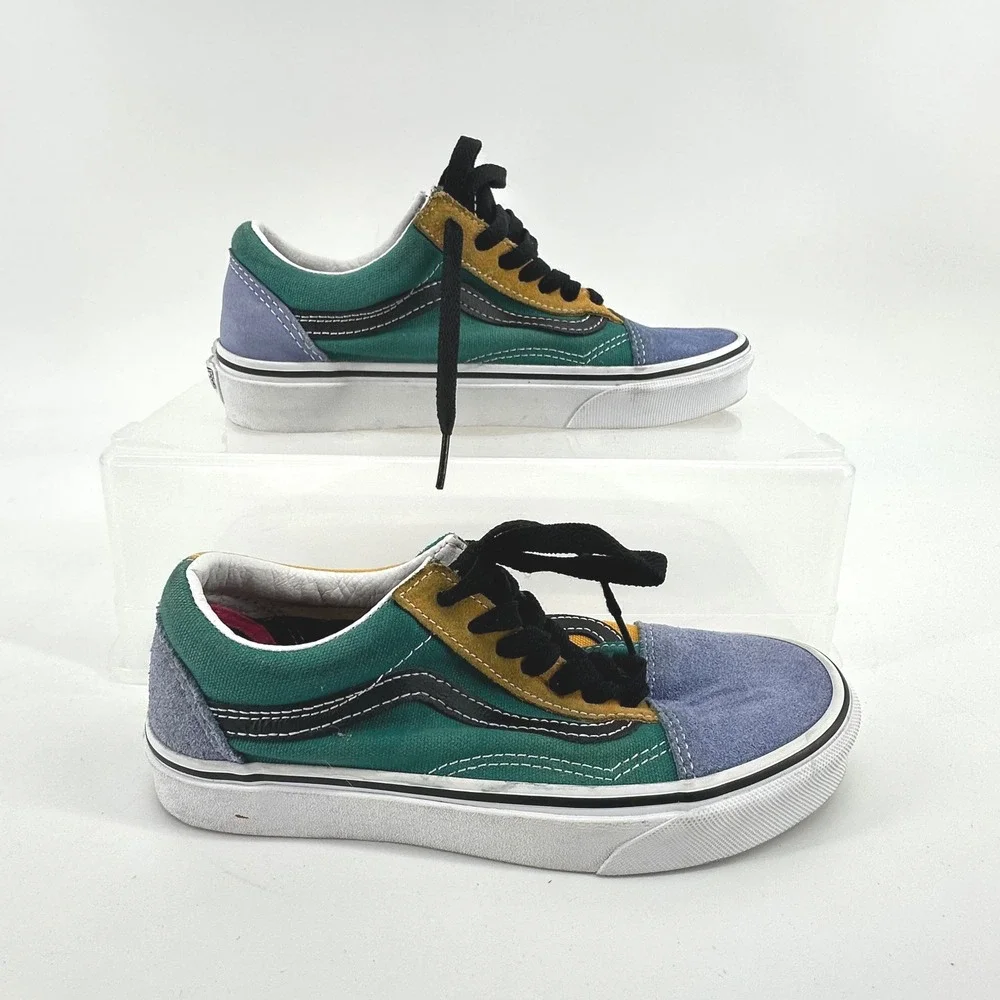 Vans Old‎ Skool Sneakers Unisex Multicolor Colorblock Skater Streetwear W6 M4.5